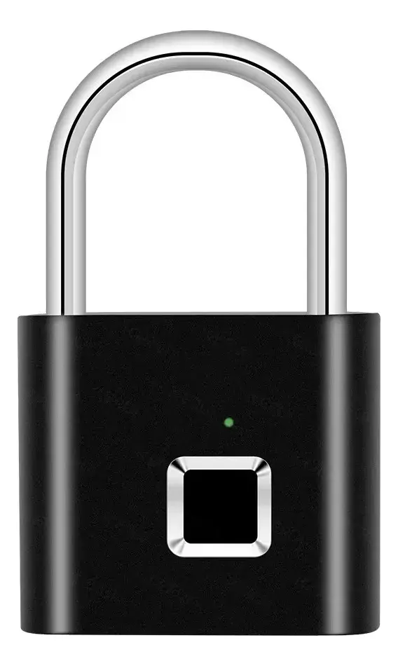 Candado Huella Digital De Metal Con Carga USB – 10 Huellas, Impermeable IP67