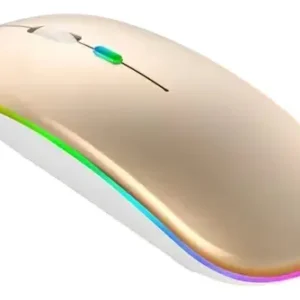 Mouse Inalámbrico RGB Recargable Bluetooth 5.2 – Silencioso, Óptico, Para PC y Mac