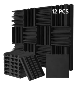 Panel Acústico 3D Modelo Ranura x12 Alta Densidad