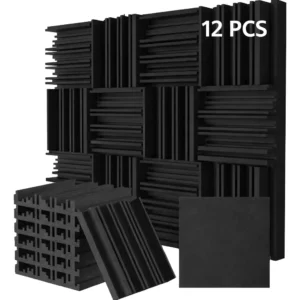 Panel Acústico 3D Modelo Ranura x12 Alta Densidad