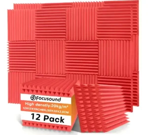Panel Acústico Rojo Pack X12 De Alta Densidad
