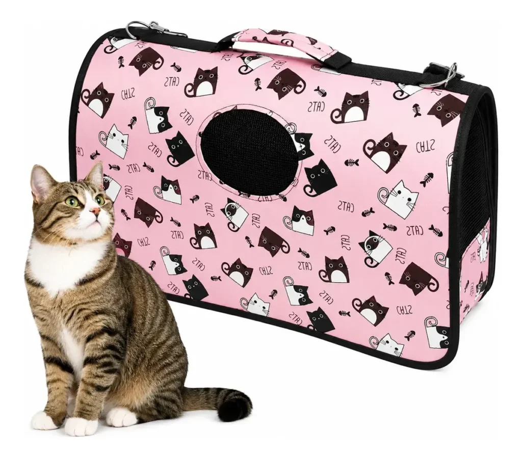 Bolso Transportador Plegable Para Mascotas Perros Gatos Tamaño L