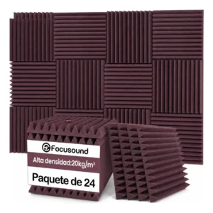 Panel Acústico Borgoña 30x30 Pack x24 Alta Densidad