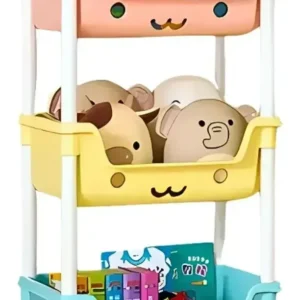 Organizador Kawaii Multiusos 3 Niveles Con Ruedas Colores Variados