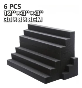 Espuma Acústica Trapezoide Alta Densidad Pack x6