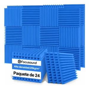 Panel Acústico Azul 30x30 Pack x24 Alta Densidad