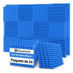 Panel Acústico Azul 30x30 Pack x24 Alta Densidad