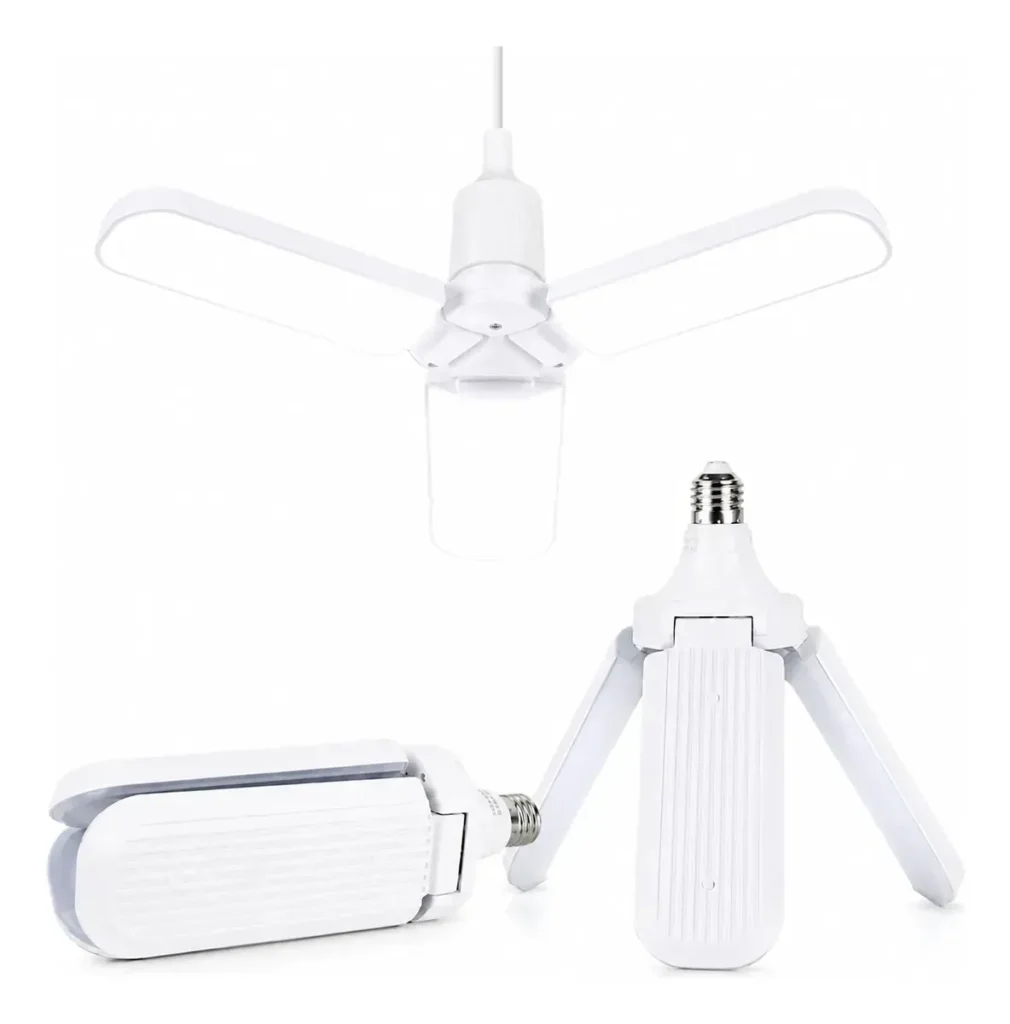 Foco LED 3 Aspas Plegable 45W Alta Potencia Luz Blanca