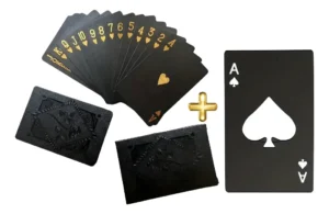 Cartas Poker Negras Impermeables Premium Baraja 54 Cartas