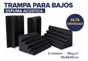 Trampa De Bajos Esquina Espuma Acústica Alta Densidad Pack x2