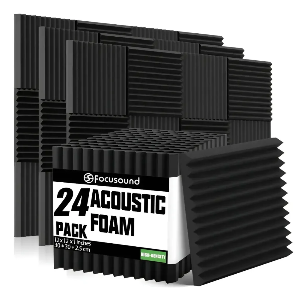 Panel Acústico Negro 30x30 Pack x24 Alta Densidad
